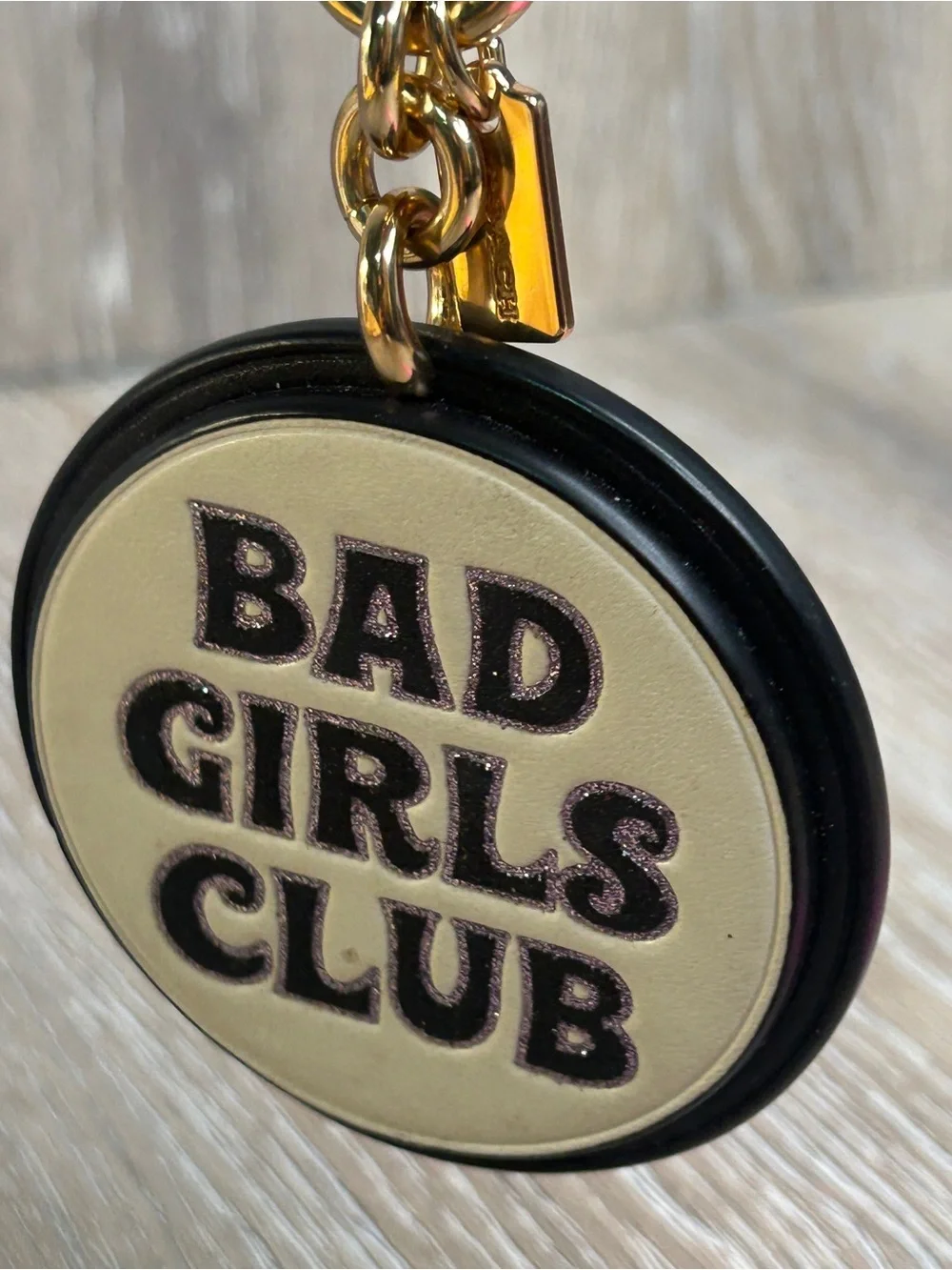 COACH x Disney Villains Bad Girls Club Bag Charm Signature Canvas Leather